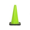 18-inch Lime Non-Reflective Traffic Cones - Flasher Equipment Company San Antonio Texas