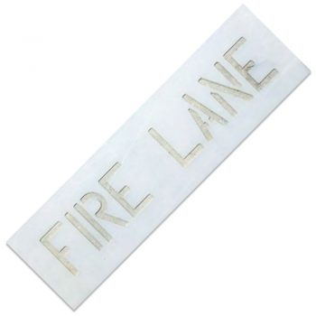 Fire Lane Stencil - Flasher Equipment Company San Antonio Texas